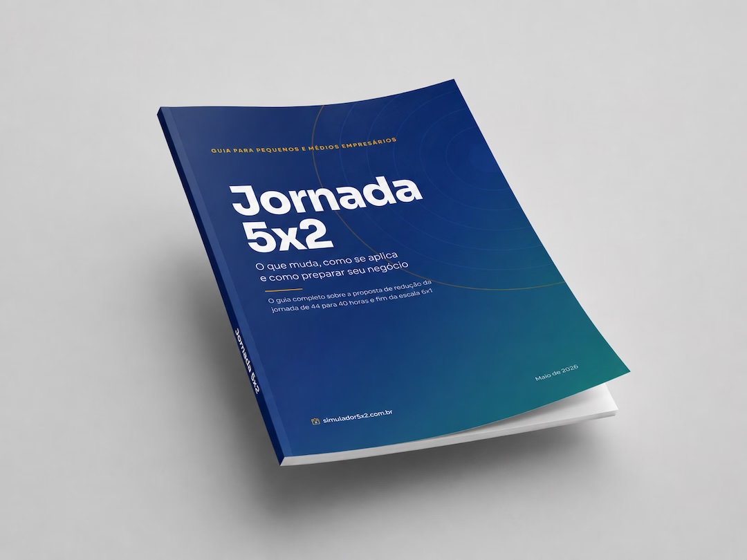 Capa do e-book Jornada 5x2: o que muda, como se aplica e como preparar seu negócio.